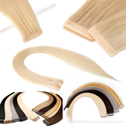 Natural Skin Weft Double Drawn Invisible Human Tape Hair Extension European Remy Hair Hand Tied Tape in Hair